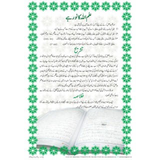 Ilm Allah ka noor hai- Print on MDF